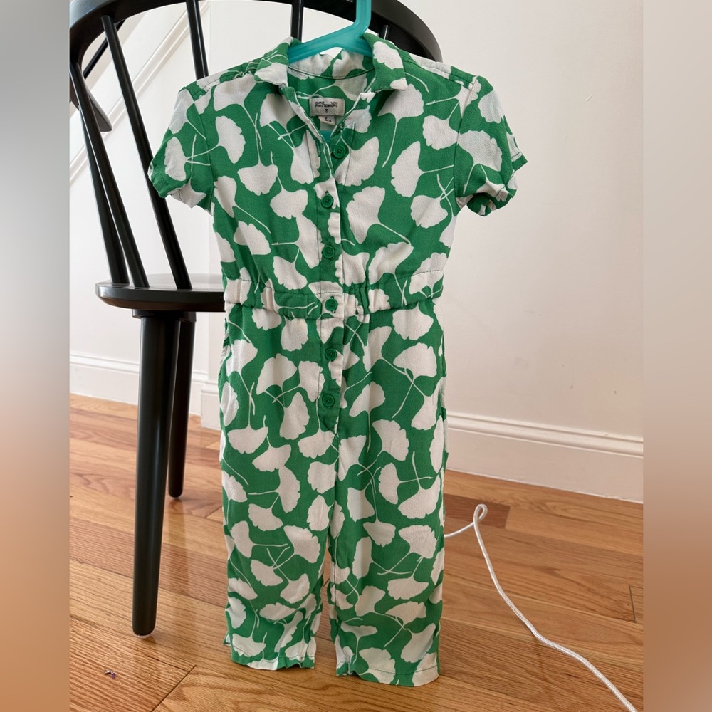 Diane Von Furstenberg Leaf Print Kids Romper